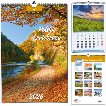 Kalendarz 2026 B3 7 planszowy Polskie Krajobrazy