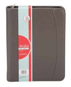 Teczka A4 szara na suwak 709