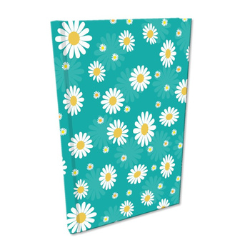 Notes A5 kratka Soft Touch Stokrotki na turkusie