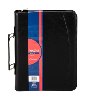 Teczka A4 czarna na suwak 711