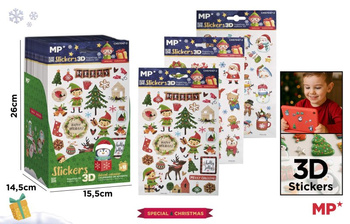 Naklejki świąteczne 3D 1szt.mix
