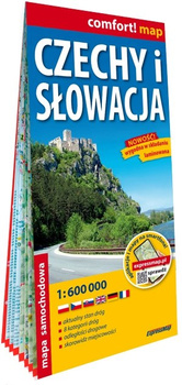 Czechy i Słowacja mapa samochodowa 1:600 000 laminat 2025