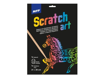 Wydrapywanka A4 szablon Koń + 2 kartki 1032219