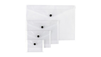 Teczki kopertowe PP przezroczyste komplet A4 A5 A6 A7