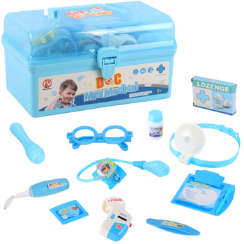 ZESTAW LEKARSKI W KUFERKU 12 ELEMENTÓW ZABAWA W LEKARZA