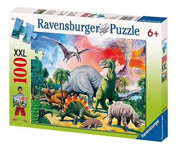 Puzzle 100 Pośród dinozaurów Ravensburger