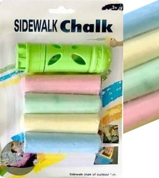 Kreda chodnikowa kolorowa bezpyłowa dla dzieci do rysowania na dworze