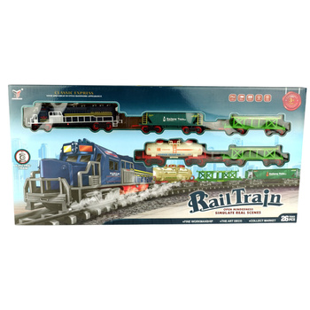 Kolejka Na Baterie Z Tory Pociąg Dla Dzieci Zestaw Prezent Światło Dźwięk