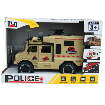 SAMOCHÓD WOJSKOWY POLICYJNY DINOZAUR DŹWIĘK ŚWIATŁO POJAZD ZABAWKA PREZENT