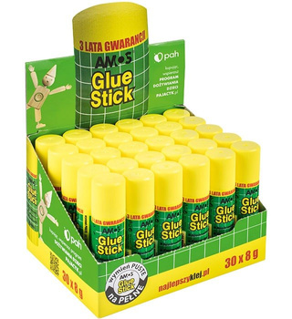 Display Klej w sztyfcie AMOS 8g 30 szt.
