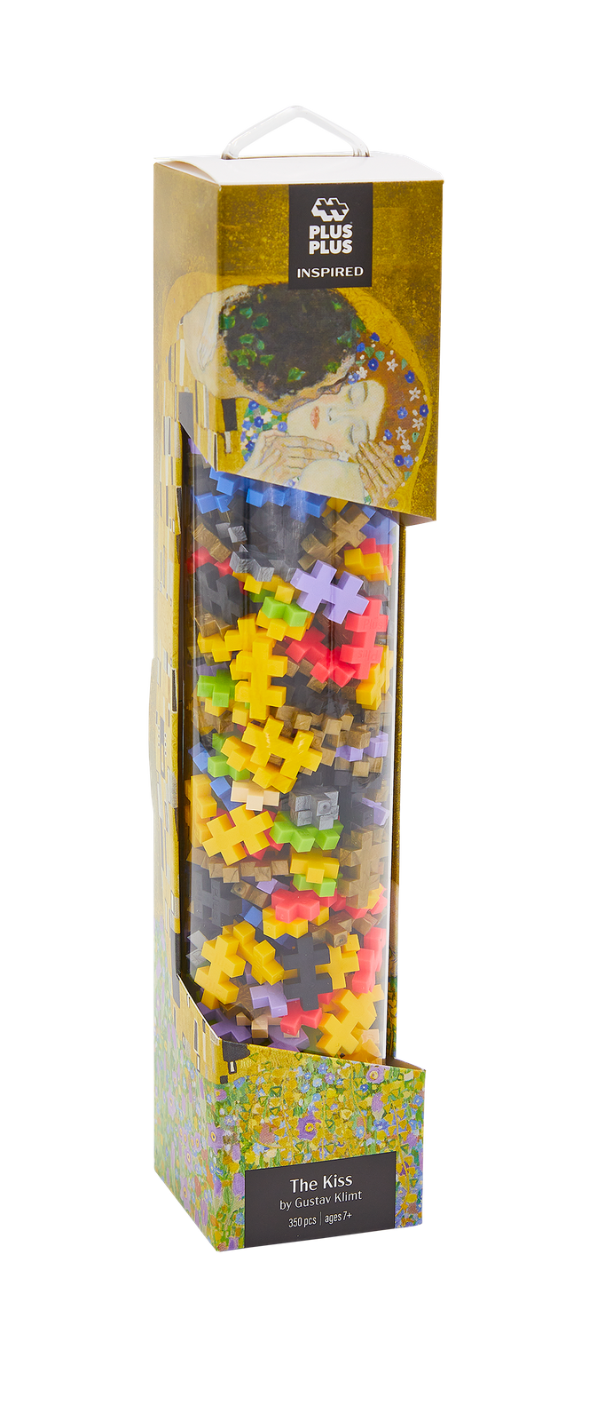 Kolorowe klocki Plus-Plus Inspired Klimt wysypane z tuby