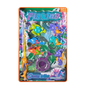 Zabawka Łowienie Rybek Wędka 8 Elementów Edukacyjna Gra Dla Dzieci