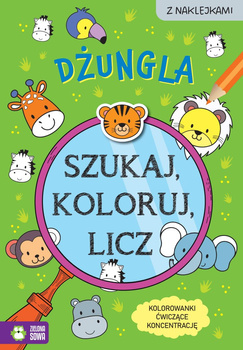 Dżungla. Szukaj, koloruj i licz