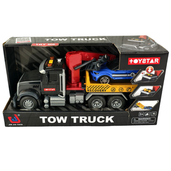 CIĘŻARÓWKA LAWETA + SAMOCHÓD ZE ŚWIATŁEM DŹWIĘKIEM POZJAD AUTKO DLA DZEICKA