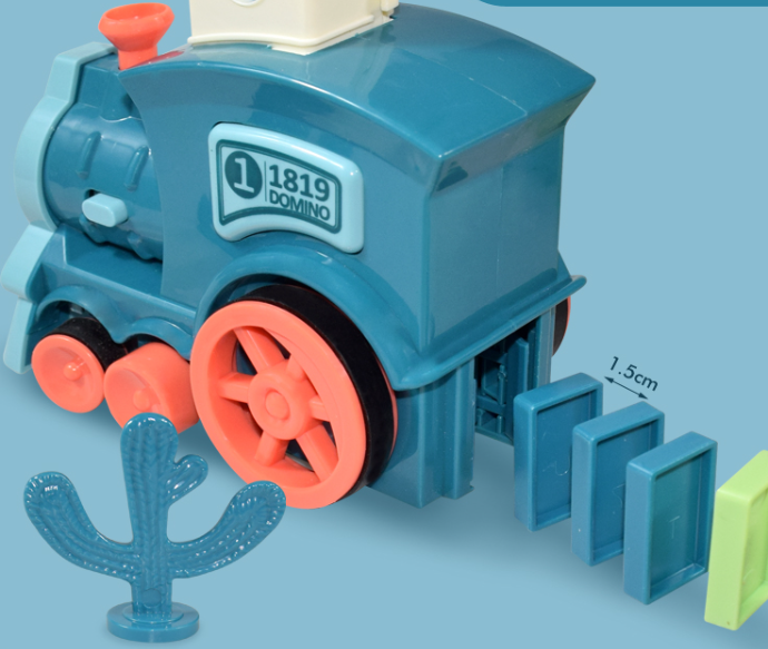 Klocki Domino Interaktywna Lokomotywa Układanie Klocków Budowanie Kaktus