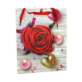 Torba ozdobna papierowa średnia na prezent solidna ekologiczna 1 sztuka