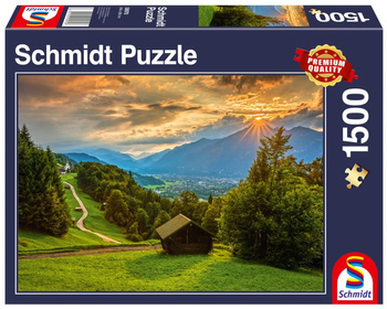 Puzzle 1500 PQ Zachód słońca nad Wambergiem 110007