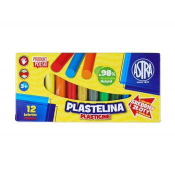 Plastelina Astra 12 kolorów (6 NEON)