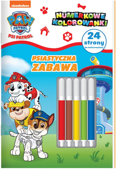 Psiastyczna zabawa. Psi Patrol. Numerkowe kolorowanki