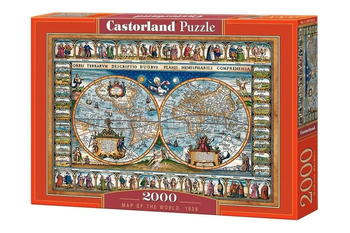 Puzzle 2000 Mapa Świata CASTOR Castorland