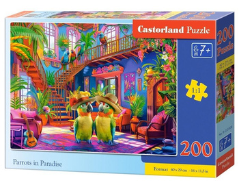 Puzzle 200 Parrots in Paradise CASTOR Castorland