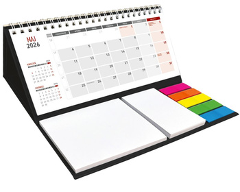 Kalendarz 2026 z notesem miesięczny klejony