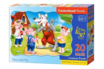 Puzzle 20 maxi - Three Little Pigs CASTOR Castorland