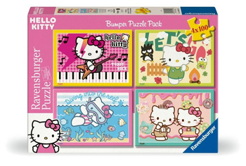 Puzzle dla dzieci 2D: Hello Kitty zestaw 4x100el Ravensburger