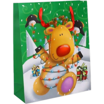 Torba upominkowa świąteczna rozmiar L elegancka torebka prezentowa