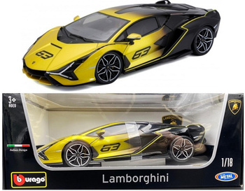 Lamborghini Sian FKP 37 yellow fade 1:18 BBURAGO BBurago