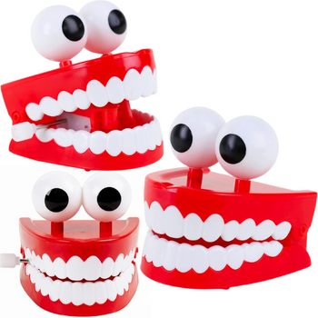 SZCZĘKA NAKRĘCANA SKACZĄCA ZABAWKA OD DENTYSTY ZĘBY PREZENT