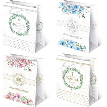 Torebki ozdobne XL S-K8 Komunia 10 sztuk