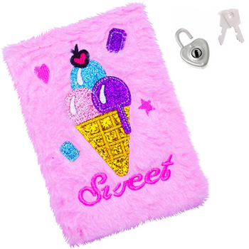 PAMIĘTNIK NOTES PLUSZOWY PLUSZ ZAPISKÓW NA KLUCZYK PREZENT DLA DZIEWCZYNKI