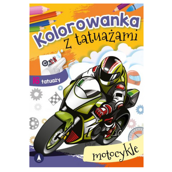 KOLOROWANKA Z TATUAŻAMI. MOTOCYKLE