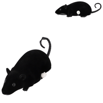 Mysz zabawka flokowana nakręcana interaktywna dla kota pojedyńcza sztuka