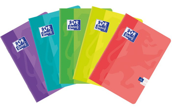 Paczka Zeszyt A5 32k 3-linia kolorowa Oxford Sweet mix pakiet 10 sztuk