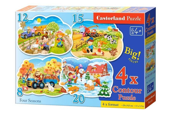 Puzzle x 4 - Cztery pory roku CASTOR Castorland