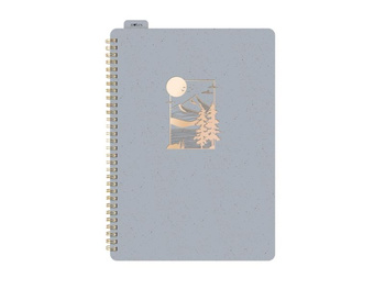 Kołozeszyt A4 z gumką 80k.linia szary