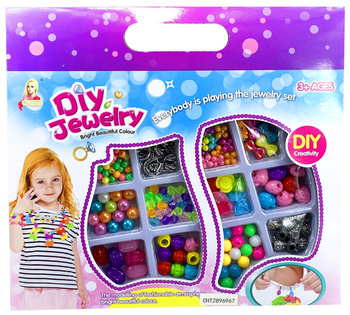 Koraliki do bransoletek zestaw kreatywny dla dzieci DIY bransoletki rękodzi