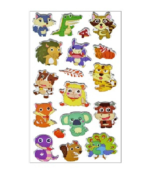 Naklejki zwierzęta mix edukacyjne dekoracyjne dla dzieci pokoju zeszytu