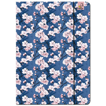 Paczka Teczka A4 z gumką Kwiat wiśni 5 sztuk