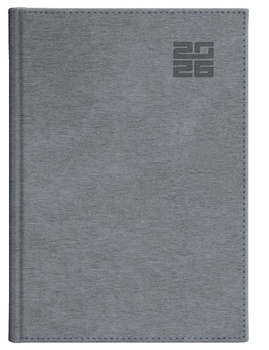 Kalendarz 2026 A4 tygodniowy z notesem Aluminium Standard srebrny