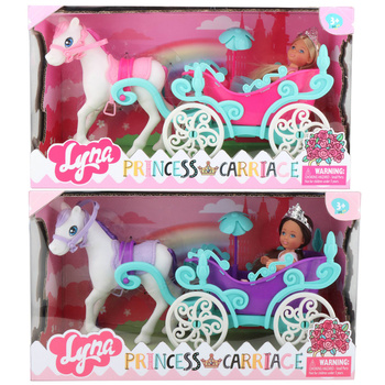 Lalka z Karocą Księżniczka w Bajkowej Karecie Zestaw dla Dzieci