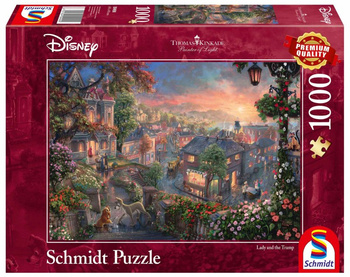 Puzzle 1000 PQ T. Kinkade Zakochany kundel Disney 108128