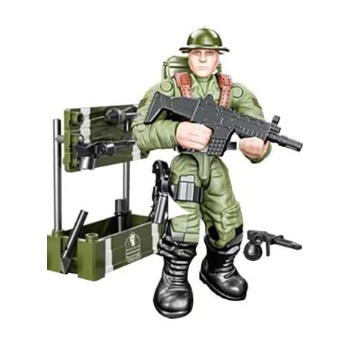 FIGURKA WOJSKOWO ZESTAW ARMIA ŻOŁNIERZ Z AKCESORIAMI ZABAWKA PREZENT