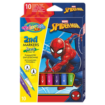 DISNEY COLORINO - FLAMASTRY DWUSTRONNE 10 KOL - SPIDERMAN