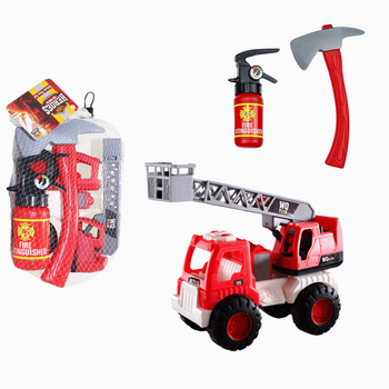 Wóz strażacki zabawka auto straż pożarna z gaśnicą i toporkiem dla dzieci