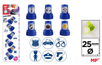 Stempelki MP Policja dla dzieci blister 6 sztuk
