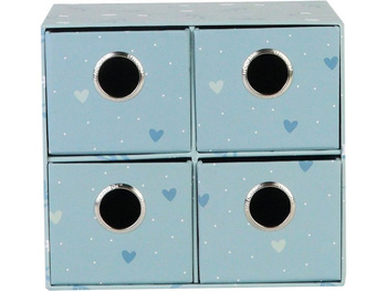 Pudełko na biurko z 4 szufladkami Sweet Blue