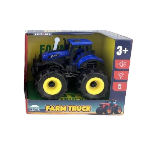 Traktor zabawka dla dzieci z dźwiękiem i światłem pojazd rolniczy w pudełku